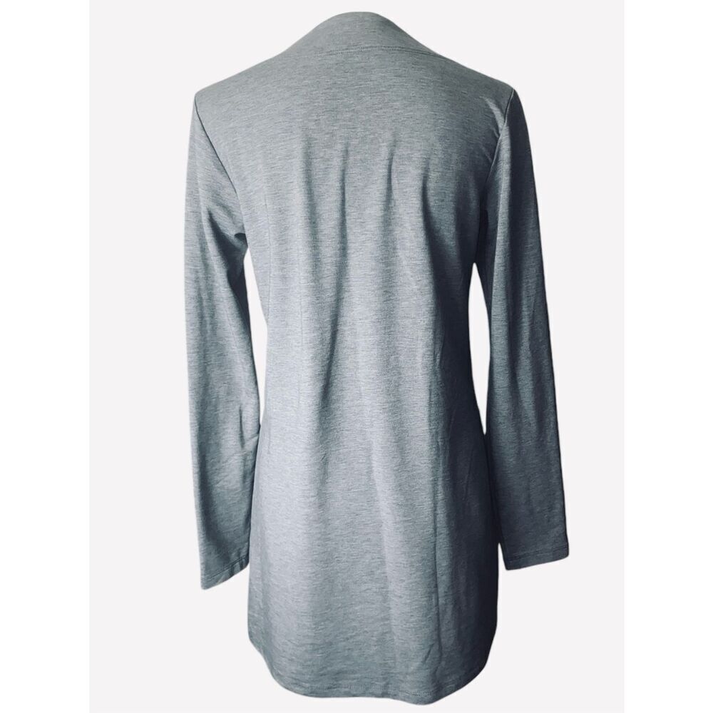 Fig Womens Gray Canada Long Sleeve Tunic Top Size Small Petite - Picture 2 of 4